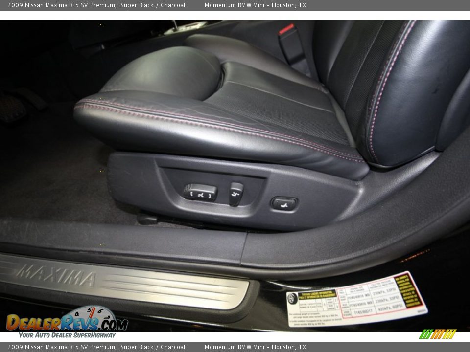 2009 Nissan Maxima 3.5 SV Premium Super Black / Charcoal Photo #13