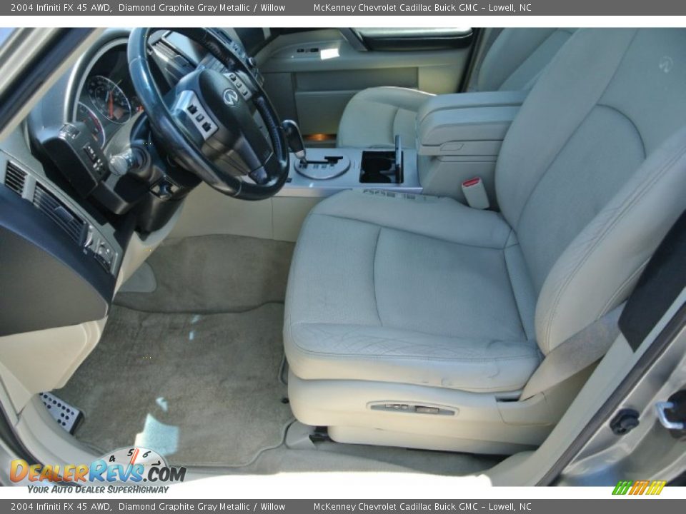 2004 Infiniti FX 45 AWD Diamond Graphite Gray Metallic / Willow Photo #8