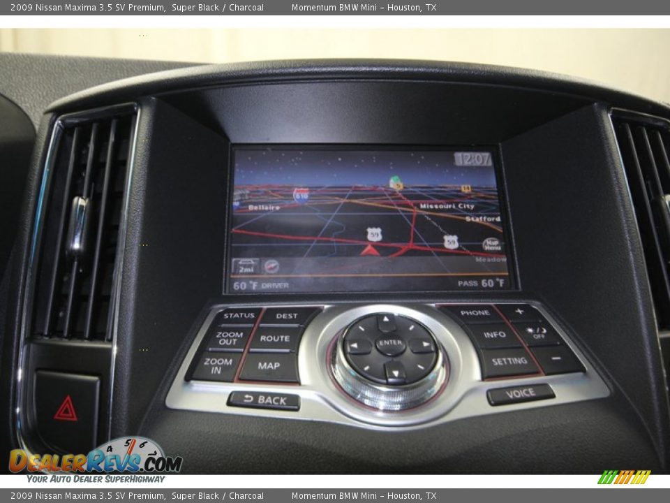 2009 Nissan Maxima 3.5 SV Premium Super Black / Charcoal Photo #25