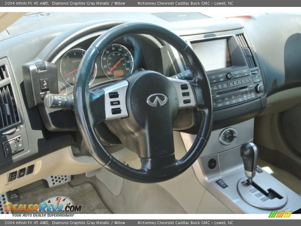 2004 Infiniti FX 45 AWD Diamond Graphite Gray Metallic / Willow Photo #24