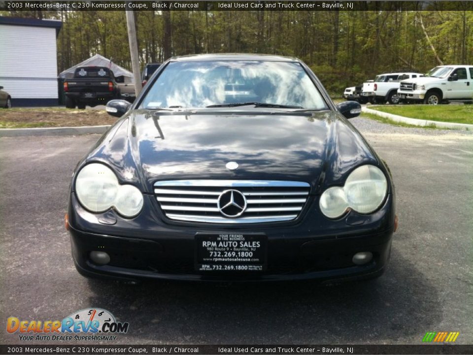 2003 Mercedes-Benz C 230 Kompressor Coupe Black / Charcoal Photo #2