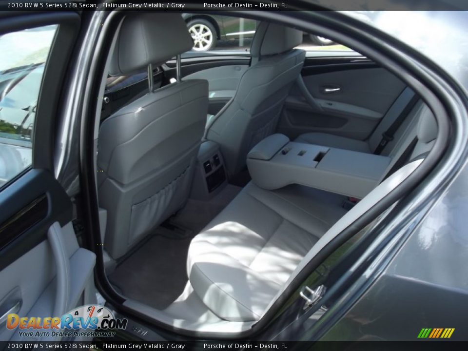 2010 BMW 5 Series 528i Sedan Platinum Grey Metallic / Gray Photo #9