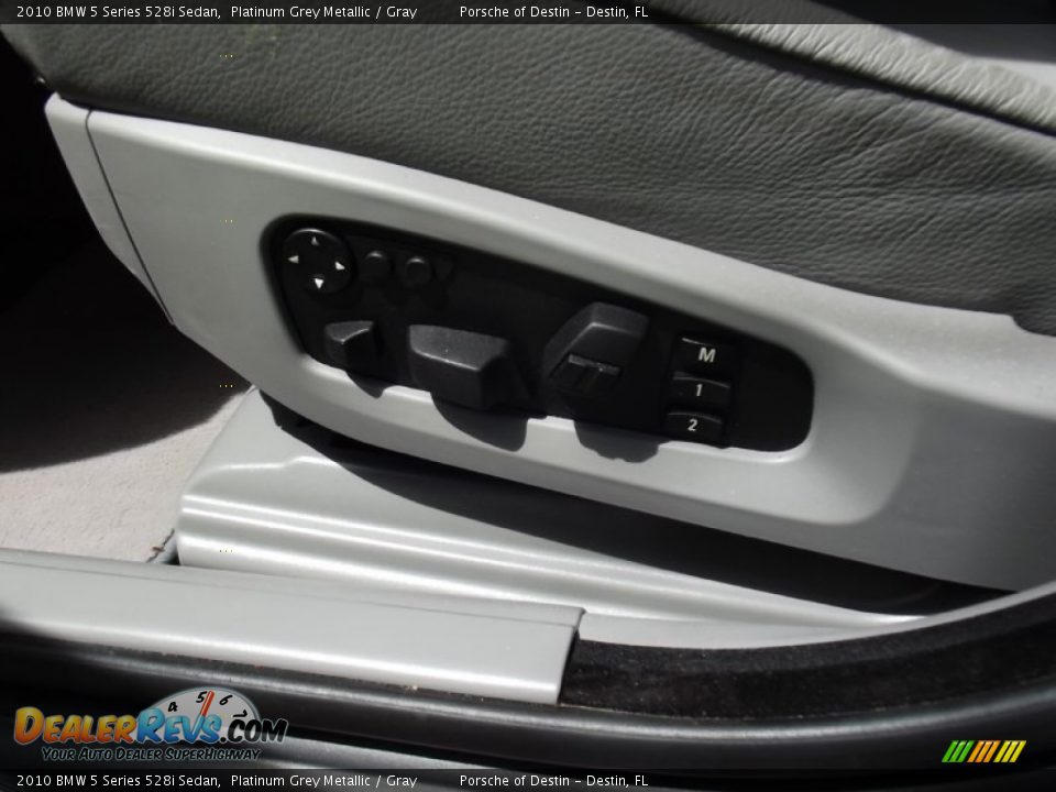 2010 BMW 5 Series 528i Sedan Platinum Grey Metallic / Gray Photo #11