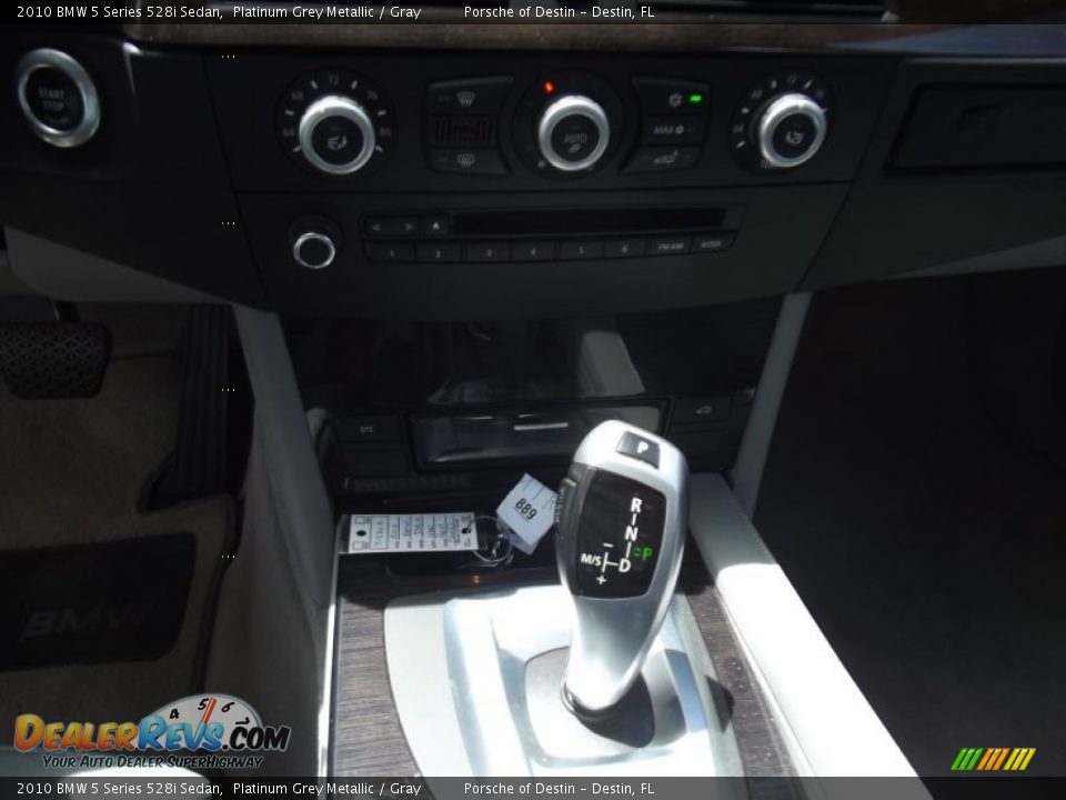 2010 BMW 5 Series 528i Sedan Platinum Grey Metallic / Gray Photo #16