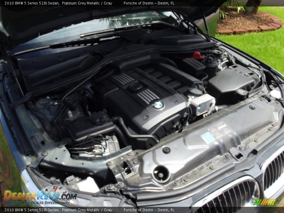 2010 BMW 5 Series 528i Sedan Platinum Grey Metallic / Gray Photo #21