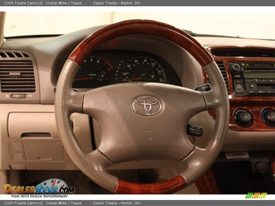 2004 Toyota Camry LE Crystal White / Taupe Photo #11