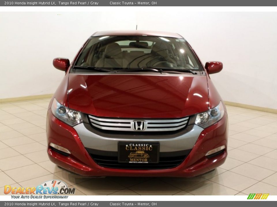 2010 Honda Insight Hybrid LX Tango Red Pearl / Gray Photo #2