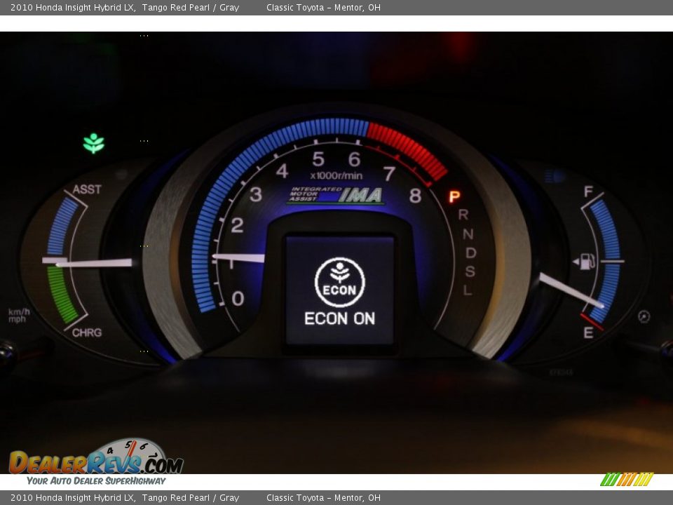 2010 Honda Insight Hybrid LX Tango Red Pearl / Gray Photo #7