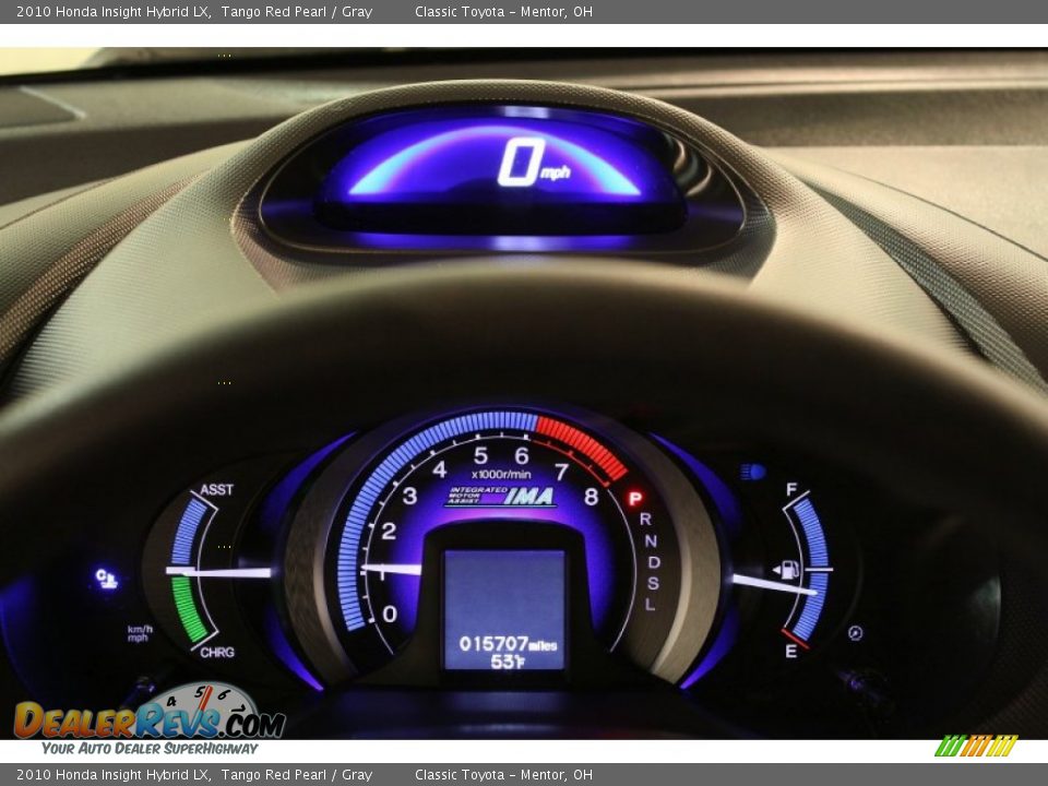 2010 Honda Insight Hybrid LX Tango Red Pearl / Gray Photo #8