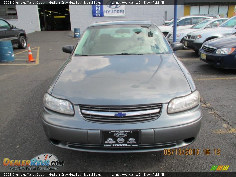 2003 Chevrolet Malibu Sedan Medium Gray Metallic / Neutral Beige Photo #1