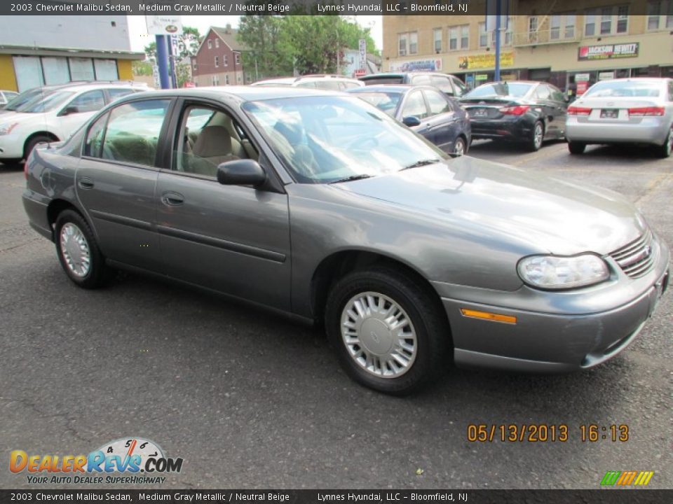 2003 Chevrolet Malibu Sedan Medium Gray Metallic / Neutral Beige Photo #2
