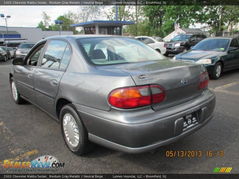 2003 Chevrolet Malibu Sedan Medium Gray Metallic / Neutral Beige Photo #5