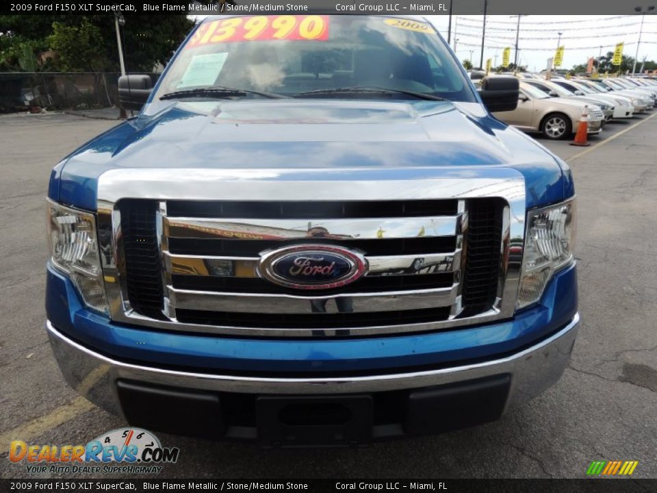 2009 Ford F150 XLT SuperCab Blue Flame Metallic / Stone/Medium Stone Photo #2