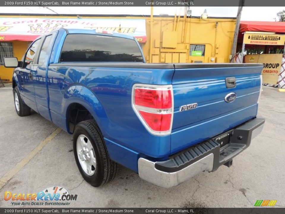 2009 Ford F150 XLT SuperCab Blue Flame Metallic / Stone/Medium Stone Photo #5