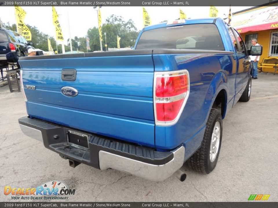 2009 Ford F150 XLT SuperCab Blue Flame Metallic / Stone/Medium Stone Photo #7