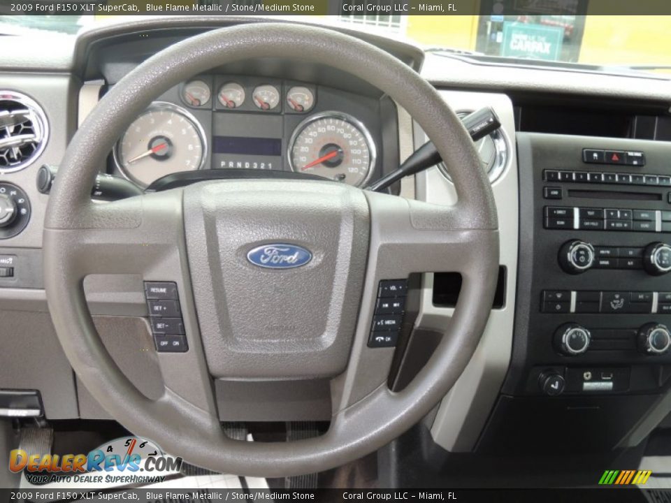 2009 Ford F150 XLT SuperCab Blue Flame Metallic / Stone/Medium Stone Photo #14