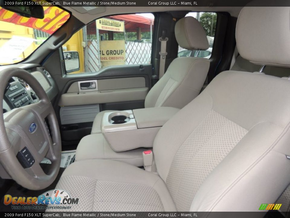 2009 Ford F150 XLT SuperCab Blue Flame Metallic / Stone/Medium Stone Photo #21