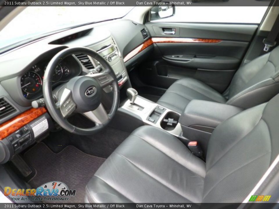 Off Black Interior - 2011 Subaru Outback 2.5i Limited Wagon Photo #11