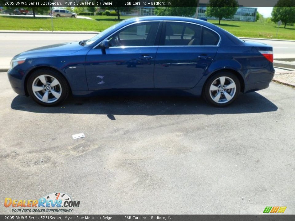 2005 BMW 5 Series 525i Sedan Mystic Blue Metallic / Beige Photo #1
