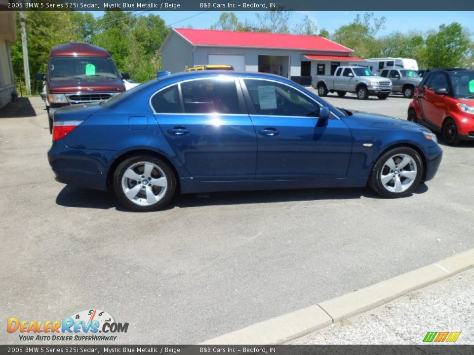 2005 BMW 5 Series 525i Sedan Mystic Blue Metallic / Beige Photo #2