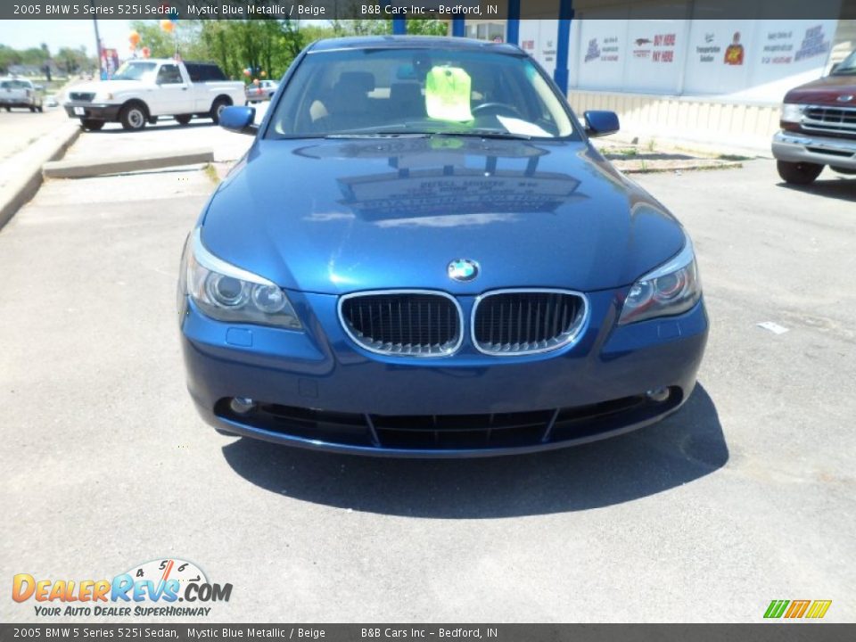 2005 BMW 5 Series 525i Sedan Mystic Blue Metallic / Beige Photo #3