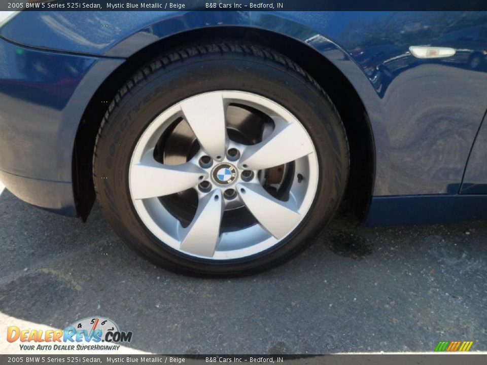 2005 BMW 5 Series 525i Sedan Mystic Blue Metallic / Beige Photo #9