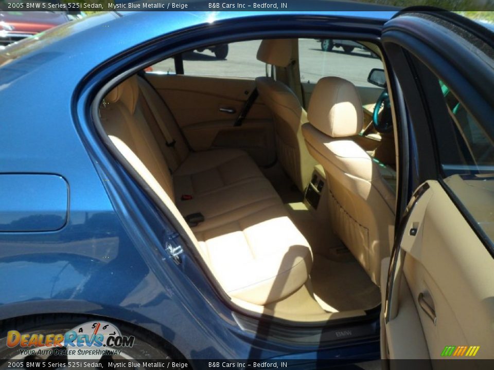 2005 BMW 5 Series 525i Sedan Mystic Blue Metallic / Beige Photo #13
