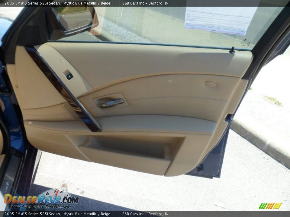 2005 BMW 5 Series 525i Sedan Mystic Blue Metallic / Beige Photo #15