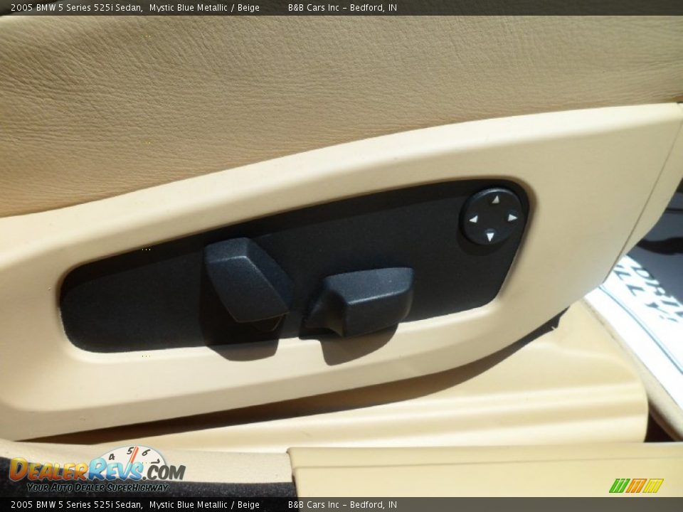 2005 BMW 5 Series 525i Sedan Mystic Blue Metallic / Beige Photo #17