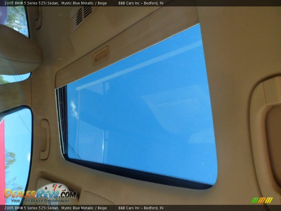 2005 BMW 5 Series 525i Sedan Mystic Blue Metallic / Beige Photo #18