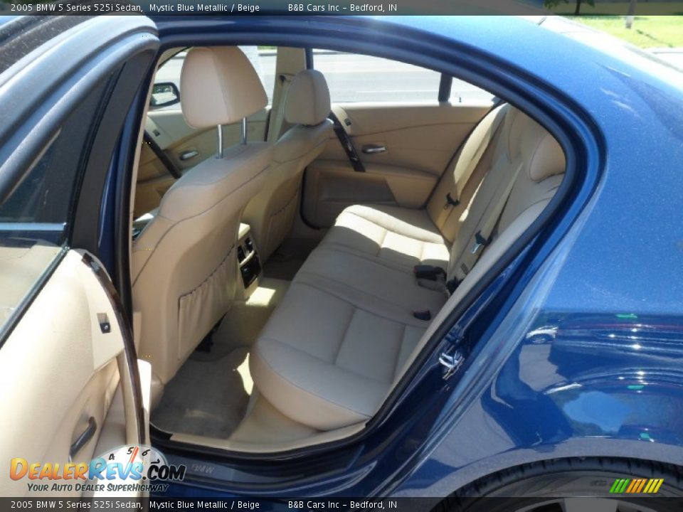 2005 BMW 5 Series 525i Sedan Mystic Blue Metallic / Beige Photo #21