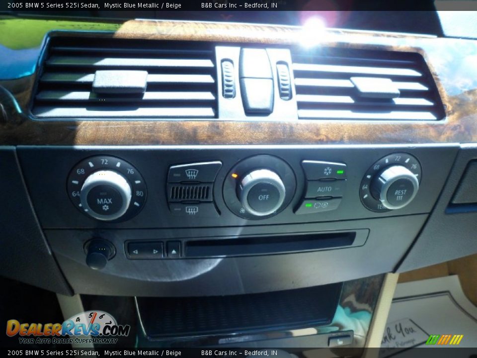 2005 BMW 5 Series 525i Sedan Mystic Blue Metallic / Beige Photo #27