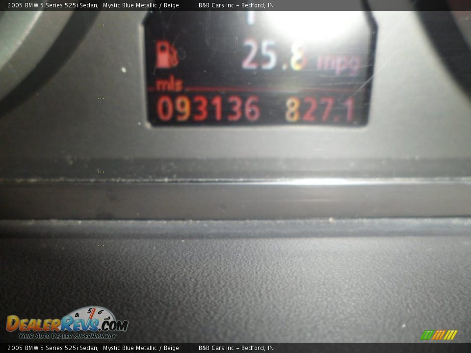 2005 BMW 5 Series 525i Sedan Mystic Blue Metallic / Beige Photo #36