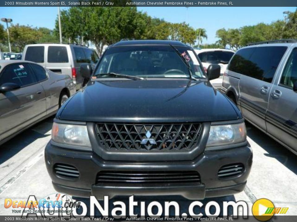 2003 Mitsubishi Montero Sport ES Solano Black Pearl / Gray Photo #1