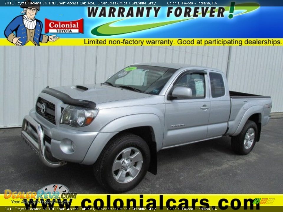 2011 Toyota Tacoma V6 TRD Sport Access Cab 4x4 Silver Streak Mica / Graphite Gray Photo #1