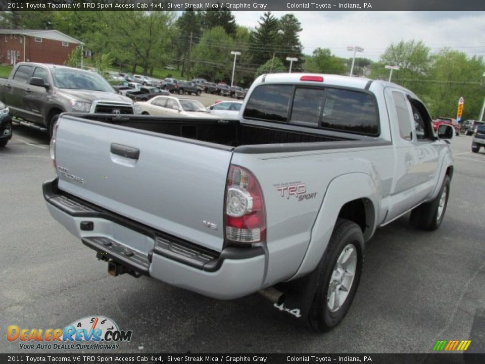 2011 Toyota Tacoma V6 TRD Sport Access Cab 4x4 Silver Streak Mica / Graphite Gray Photo #7