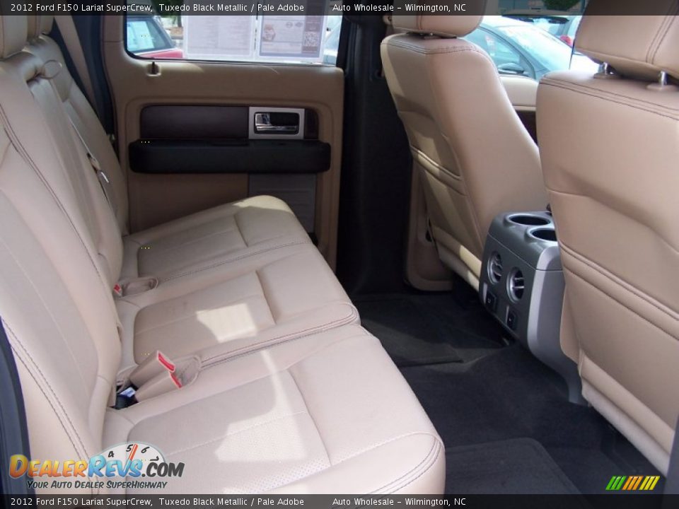 2012 Ford F150 Lariat SuperCrew Tuxedo Black Metallic / Pale Adobe Photo #15