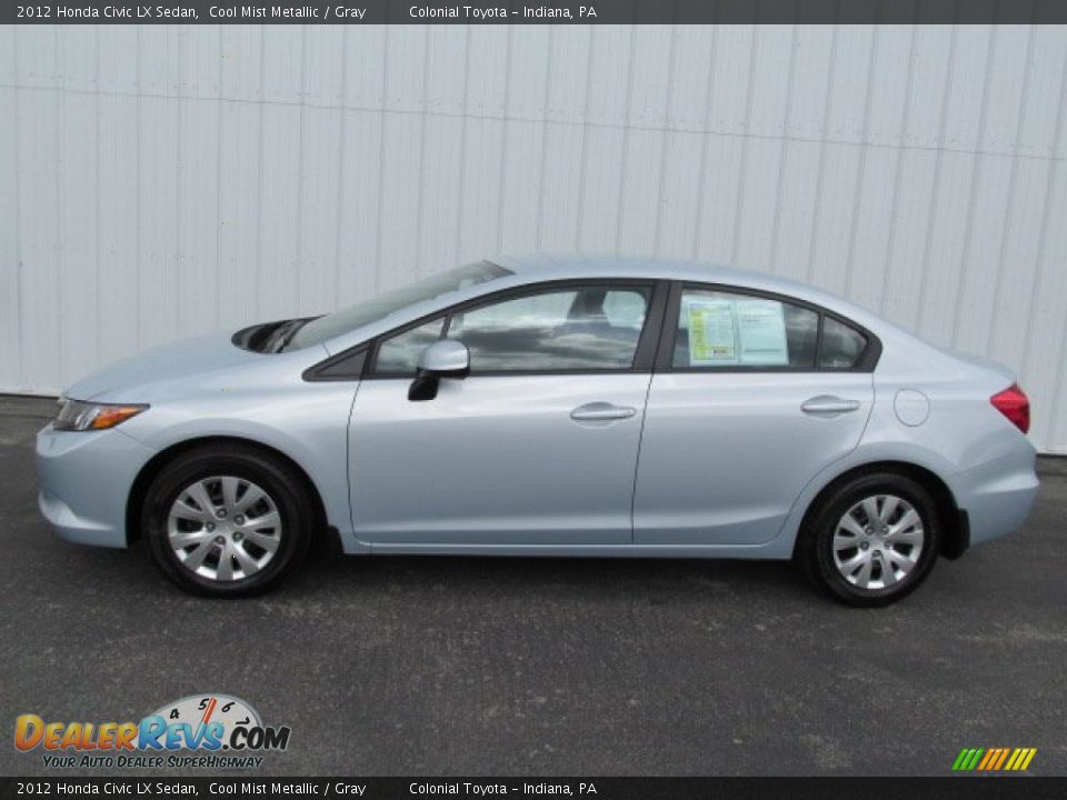 2012 Honda Civic LX Sedan Cool Mist Metallic / Gray Photo #2