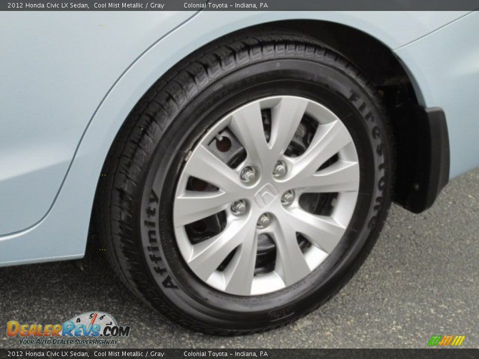 2012 Honda Civic LX Sedan Cool Mist Metallic / Gray Photo #3