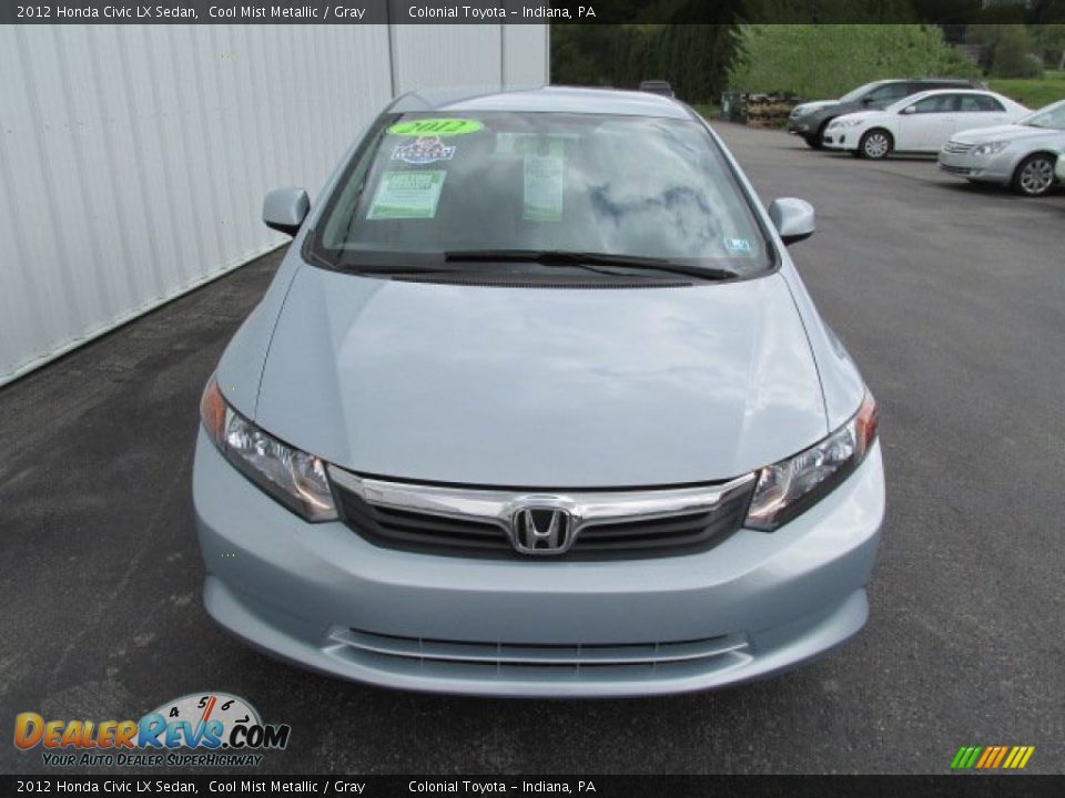 2012 Honda Civic LX Sedan Cool Mist Metallic / Gray Photo #4
