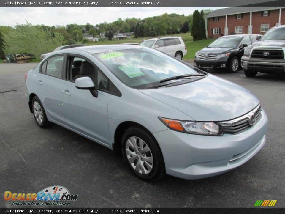 2012 Honda Civic LX Sedan Cool Mist Metallic / Gray Photo #5