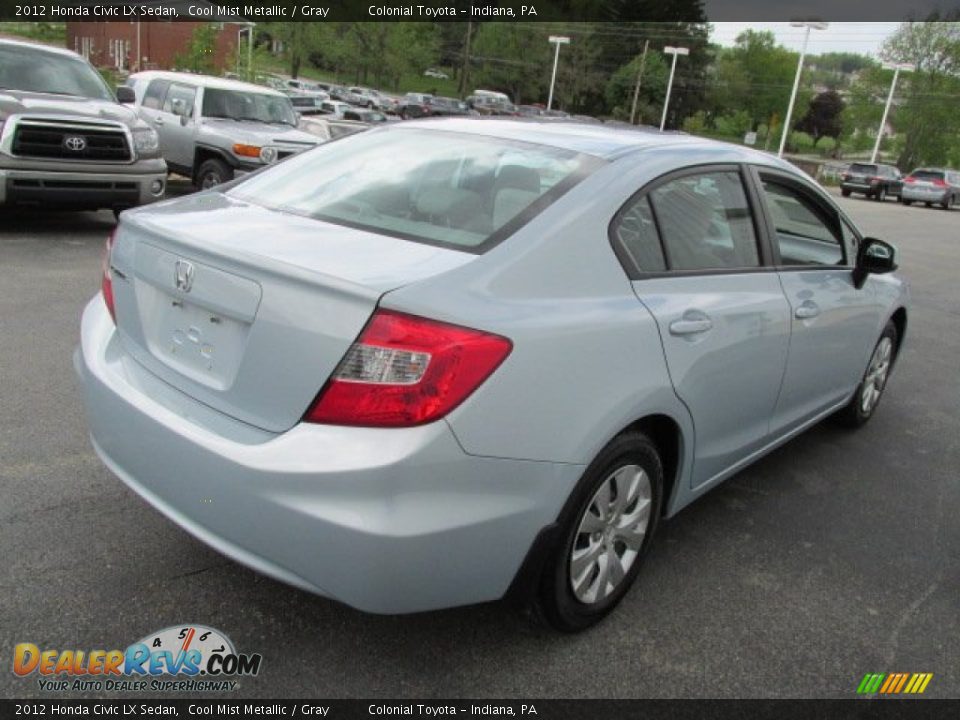 2012 Honda Civic LX Sedan Cool Mist Metallic / Gray Photo #7