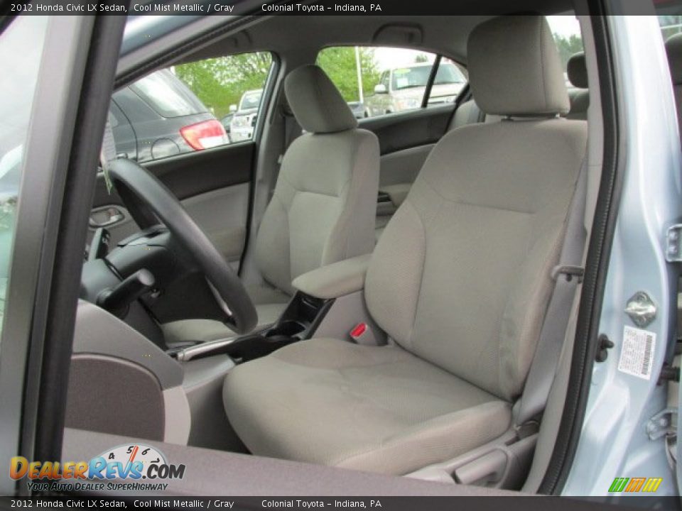 2012 Honda Civic LX Sedan Cool Mist Metallic / Gray Photo #9