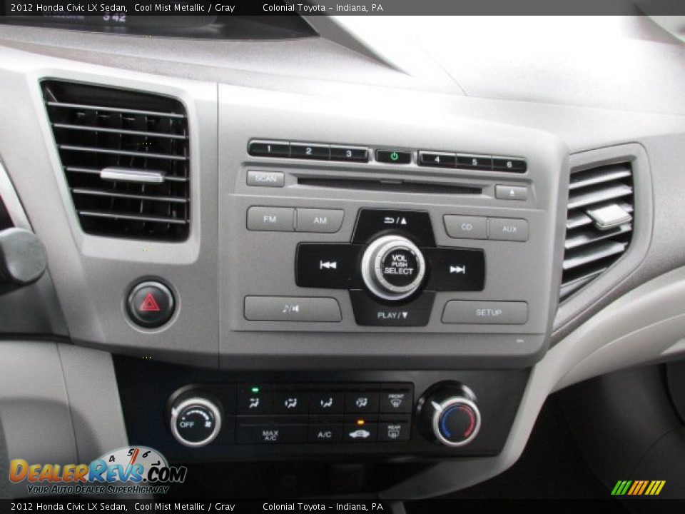 2012 Honda Civic LX Sedan Cool Mist Metallic / Gray Photo #11