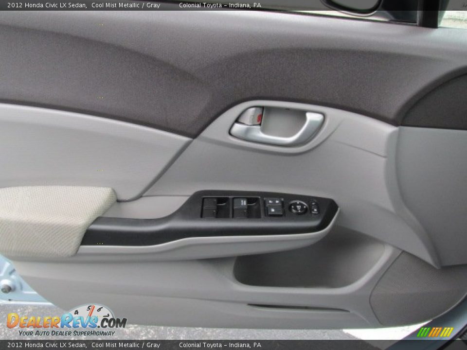 2012 Honda Civic LX Sedan Cool Mist Metallic / Gray Photo #12