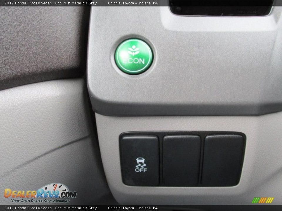 2012 Honda Civic LX Sedan Cool Mist Metallic / Gray Photo #14