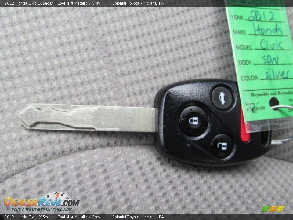 2012 Honda Civic LX Sedan Cool Mist Metallic / Gray Photo #18