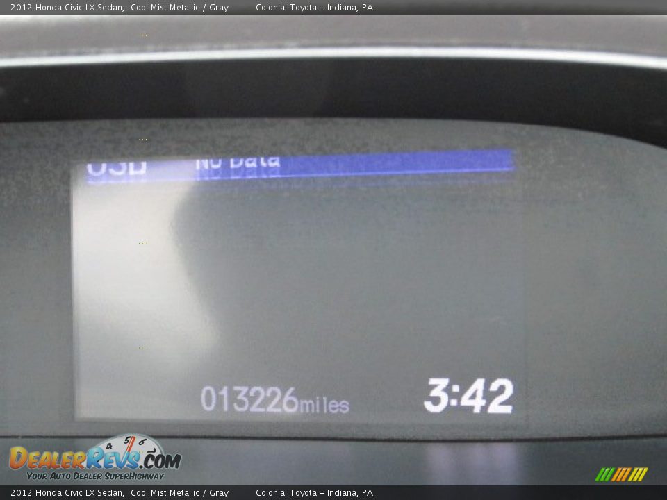 2012 Honda Civic LX Sedan Cool Mist Metallic / Gray Photo #20