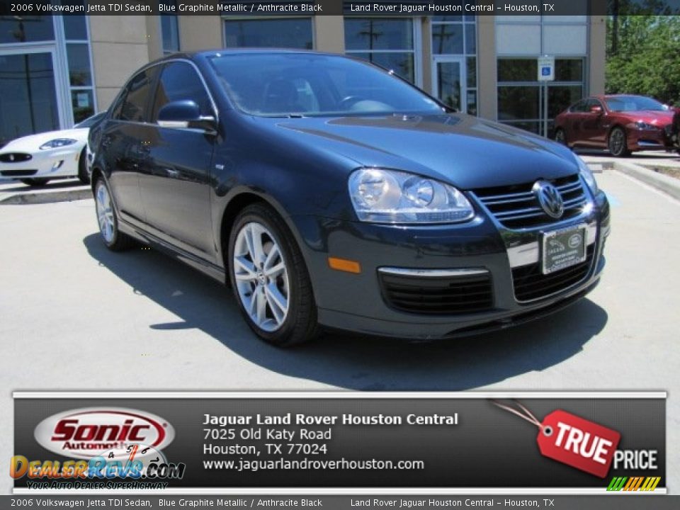 2006 Volkswagen Jetta TDI Sedan Blue Graphite Metallic / Anthracite Black Photo #1