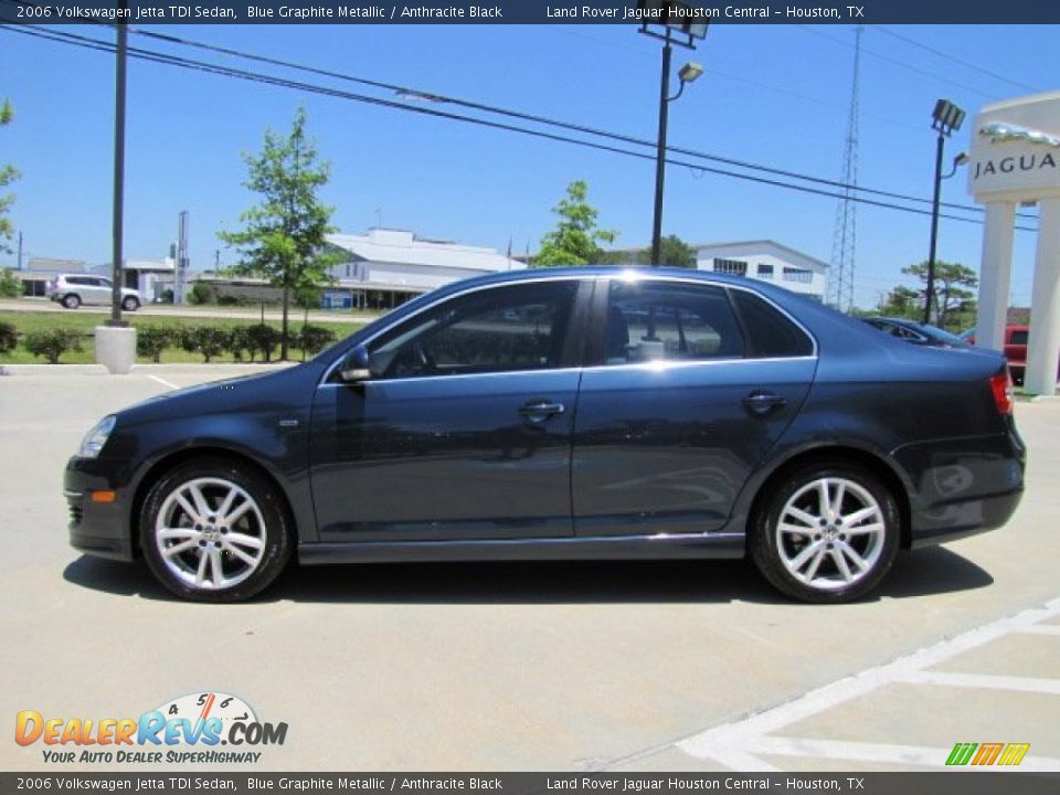 2006 Volkswagen Jetta TDI Sedan Blue Graphite Metallic / Anthracite Black Photo #7
